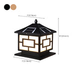 Square Chinese Style Metal Outdoor Solar Table Lamp Image - 22