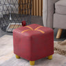 Square Faux Leather Seating Small Sponge Ottomans Image - 11