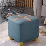 Square Faux Leather Seating Small Sponge Ottomans Image - 19