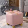 Square Faux Leather Seating Small Sponge Ottomans Image - 3