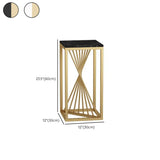 Square Faux Marble Indoor Gold Metal Base Plant Stand #size