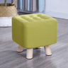 Square Foot Stool Cotton Upholstered Small Ottomans Image - 20