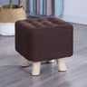 Square Foot Stool Cotton Upholstered Small Ottomans Image - 24