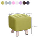 Square Foot Stool Cotton Upholstered Small Ottomans #size