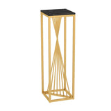 Square Gold Metal Frame Display Table Plant Stand Black Image - 11