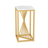 Square Gold Metal Frame Display Table Plant Stand Black Image - 13