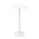 Square Metal Pedestal White Versatile Outdoor End Table Image - 10