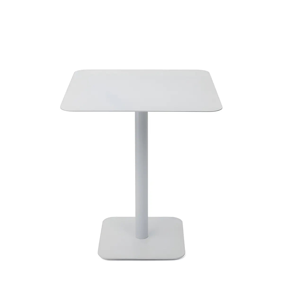 Square Metal Pedestal White Versatile Outdoor End Table Image - 13