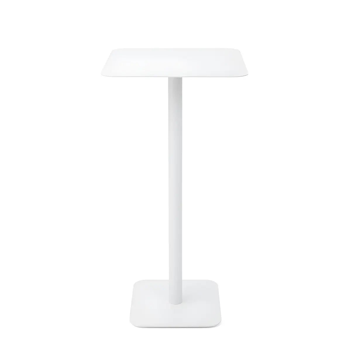 Square Metal Pedestal White Versatile Outdoor End Table Image - 18