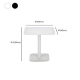 Square Metal Pedestal White Versatile Outdoor End Table #size