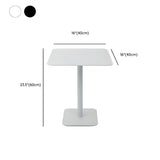 Square Metal Pedestal White Versatile Outdoor End Table Image - 36