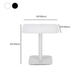 Square Metal Pedestal White Versatile Outdoor End Table Image - 38