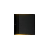 Square Modern Black LED External Up Down Wall Sconce Image - 5