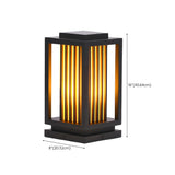 Square Stylish Metal Lantern Pathway Outdoor Table Lamp Image - 13