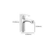 Square Valve Included Chrome Single Handle Bathroom Faucet #size