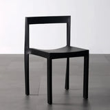 Stackable Armless Square Geometric Polymer Dining Chair Image - 5