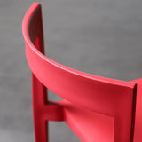 Stackable Armless Square Geometric Polymer Dining Chair Image - 9