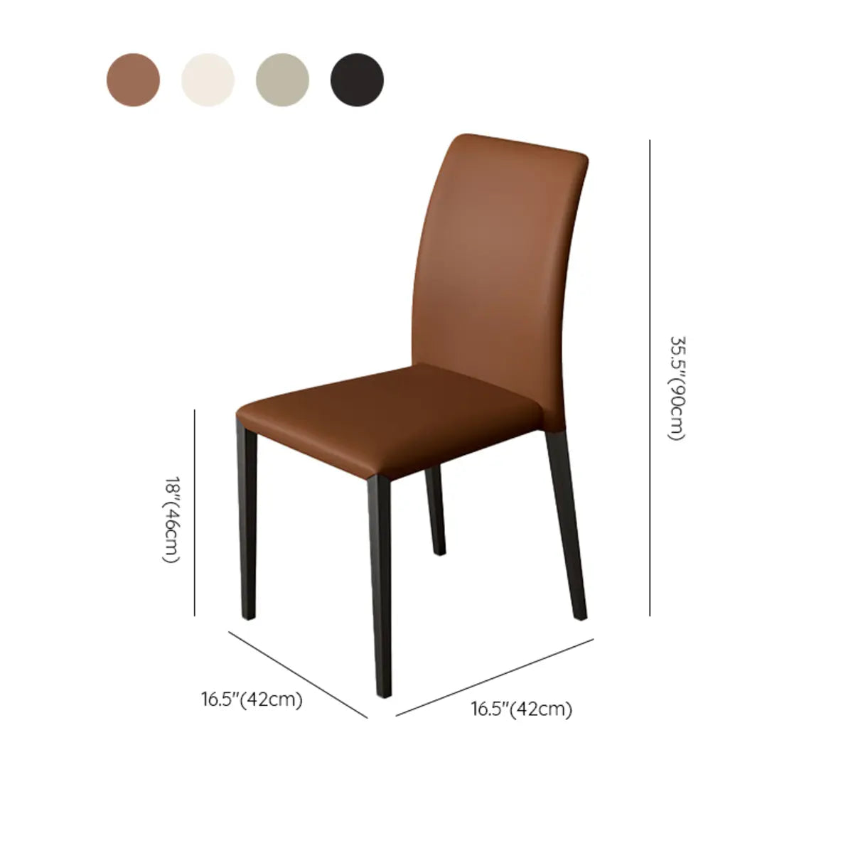 Stackable Leather Cushioned Metal Dining Chair Grey 