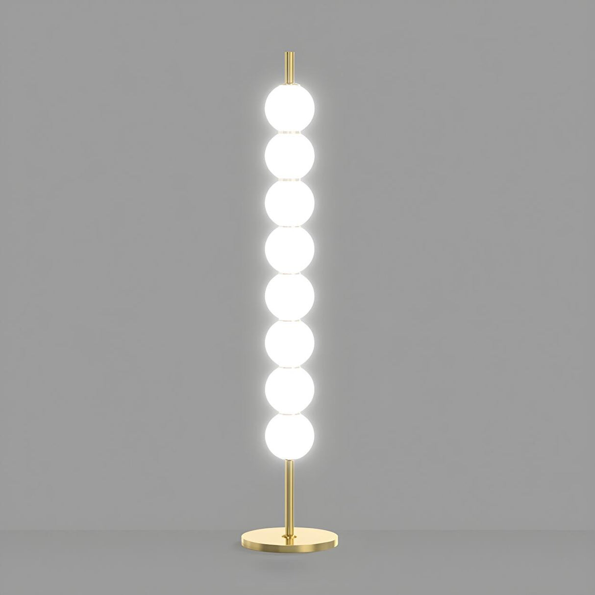 Stacked Globe Design Elegant Gold Metal Floor Lamp Image - 2