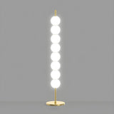 Stacked Globe Design Elegant Gold Metal Floor Lamp Image - 2