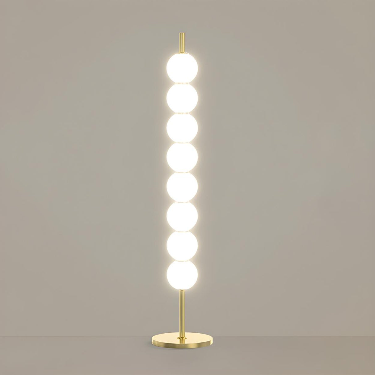 Stacked Globe Design Elegant Gold Metal Floor Lamp Image - 3