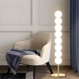 Stacked Globe Design Elegant Gold Metal Floor Lamp Image - 8