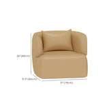 Stain Resistant Leather Tuxedo Arm Sofa with Arms #size