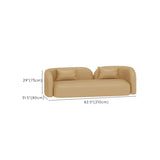 Stain Resistant Leather Tuxedo Arm Sofa with Arms Image - 13