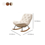 Stain Resistant Upholstered Tufted Wood Rocking Chair #size