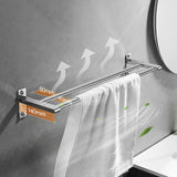 Stainless Steel Bathroom Hardware Set with Storage Racks Image - 14