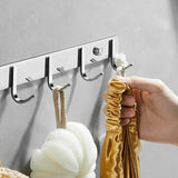 Stainless Steel Bathroom Hardware Set with Storage Racks Image - 21