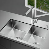 Stainless Steel Double Basins Drop-In Kitchen Sink Image - 5