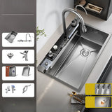 Stainless Steel Drop-In Kitchen Sink with Colander Image - 2