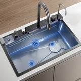 Stainless Steel Drop-In Kitchen Sink with Colander Image - 9