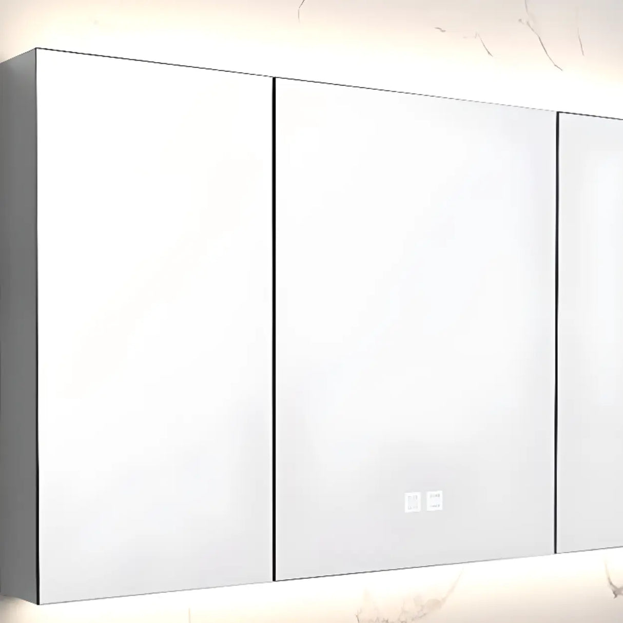 Stainless Steel Frameless White Small Medicine Cabinet Image - 10