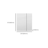 Stainless Steel Frameless White Small Medicine Cabinet #size