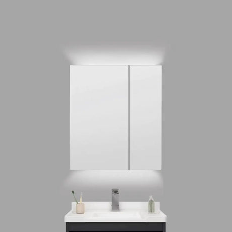 Stainless Steel Frameless White Small Medicine Cabinet Image - 2