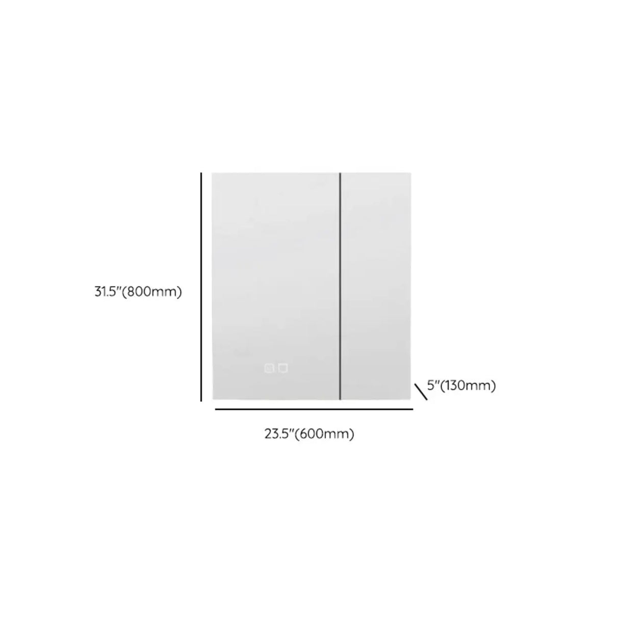 Stainless Steel Frameless White Small Medicine Cabinet Image - 22