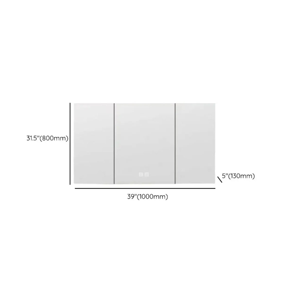 Stainless Steel Frameless White Small Medicine Cabinet Image - 25