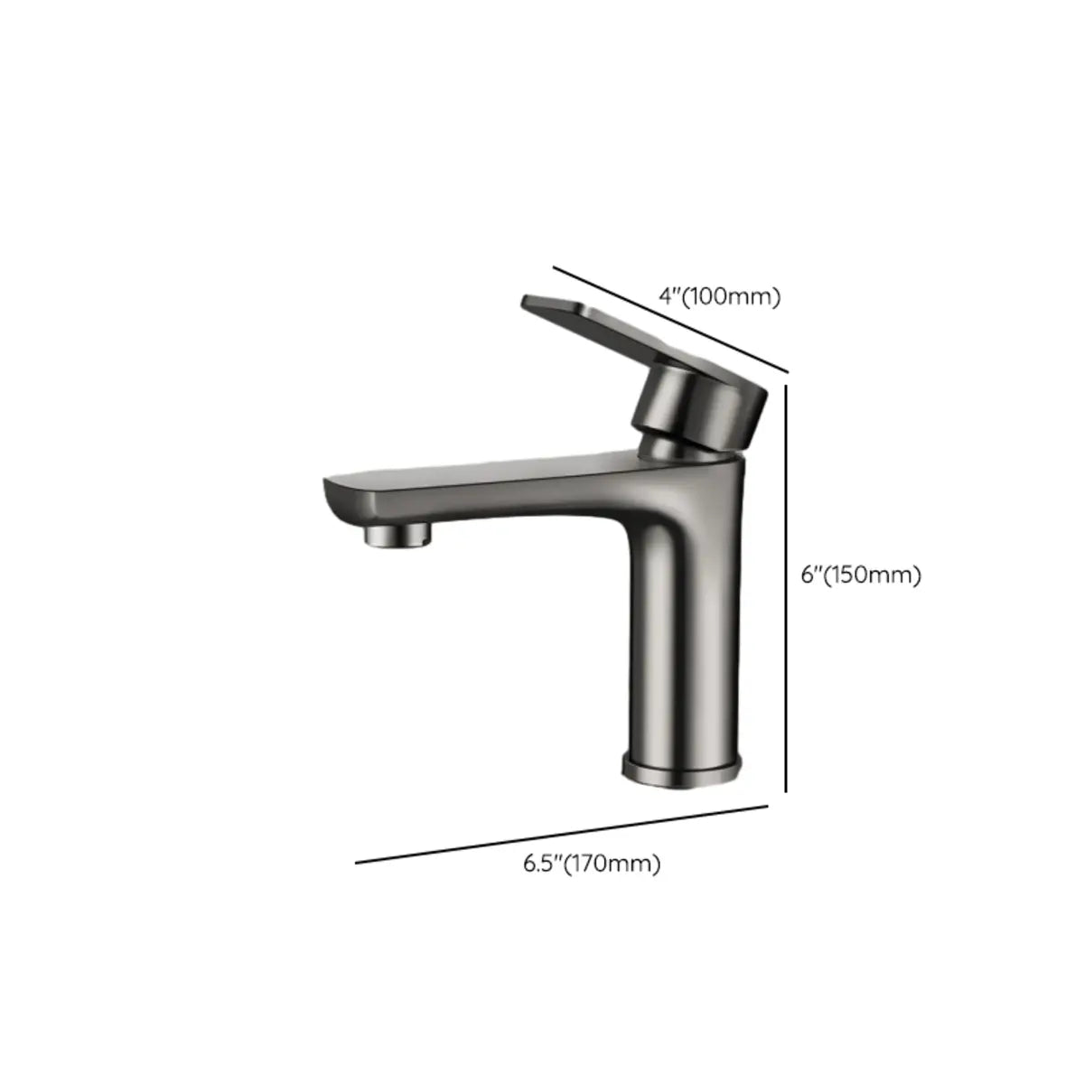 Stainless Steel Handle Included Grey Vessel Sink Faucets 