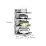 Stainless Steel Kitchen Appliance Storage Baker's Rack #size