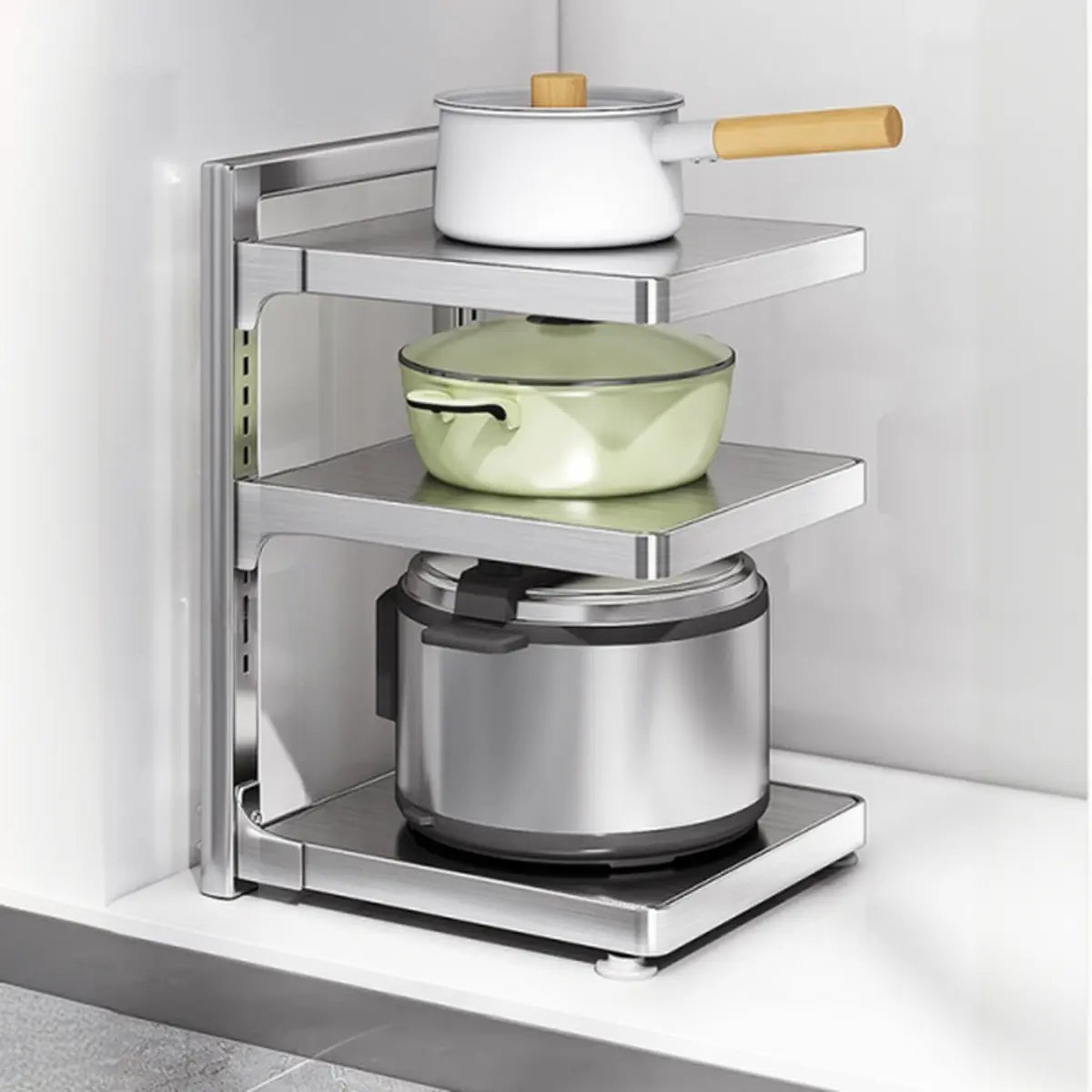 Stainless Steel Kitchen Appliance Storage Baker's Rack Image - 4