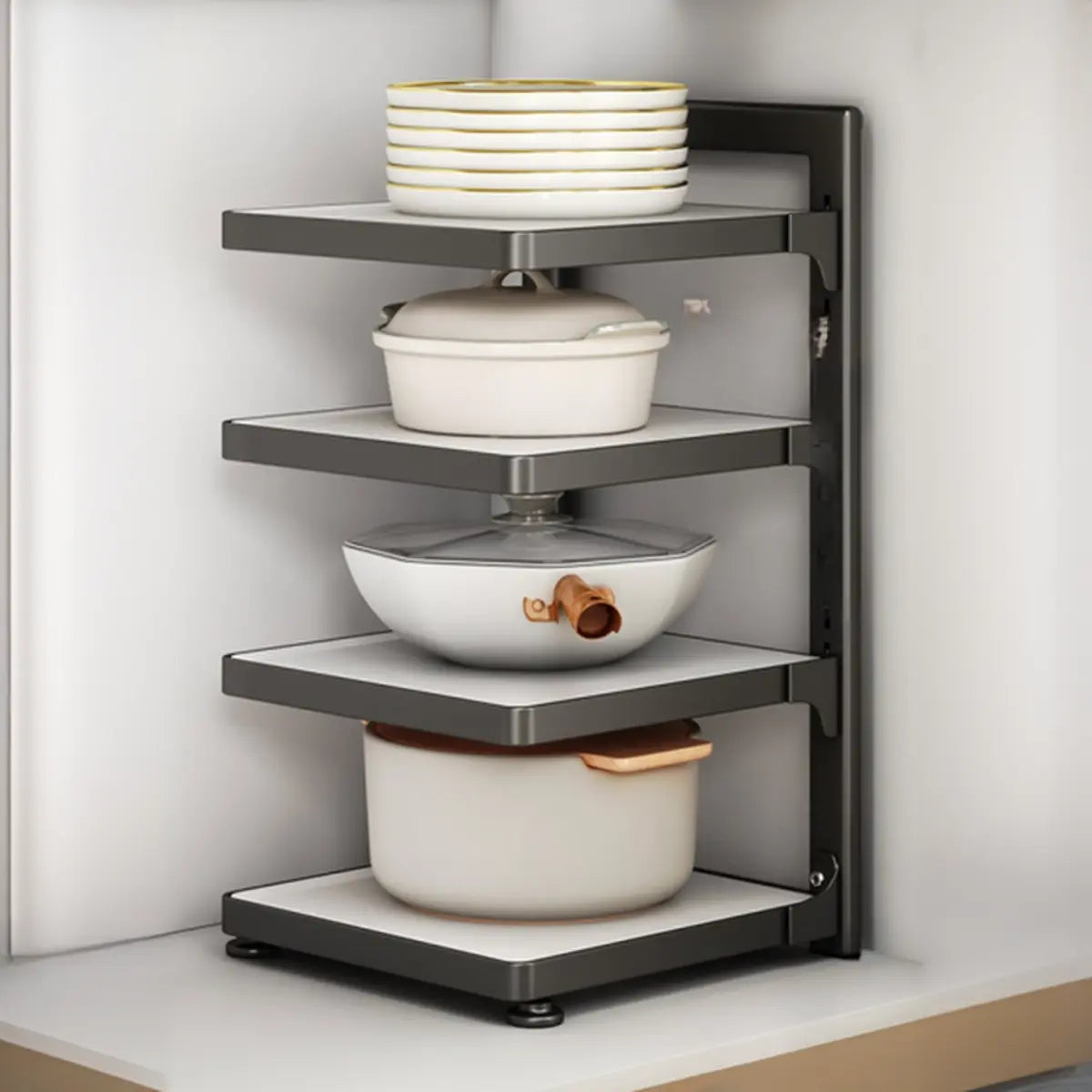 Stainless Steel Kitchen Appliance Storage Baker's Rack Image - 9