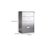 Stainless Steel Silver Double Door Office Storage Cabinet Image - 16