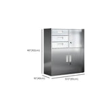 Stainless Steel Silver Double Door Office Storage Cabinet Image - 19