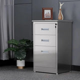 Stainless Steel Silver Office Document Storage Cabinet Image - 13