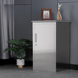 Stainless Steel Silver Office Document Storage Cabinet Image - 7