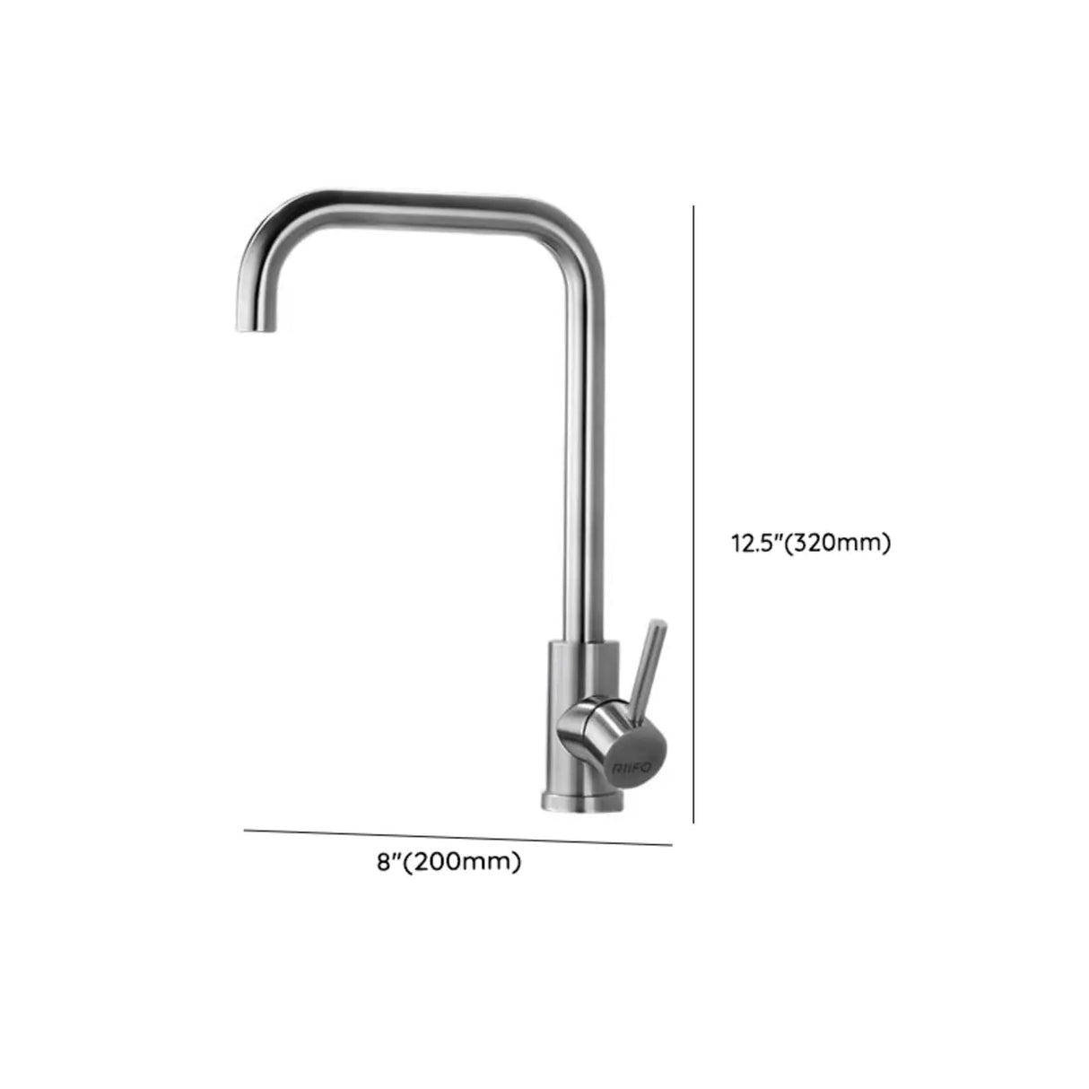 Stainless Steel Swivel Spout Supply Line Kitchen Faucet 