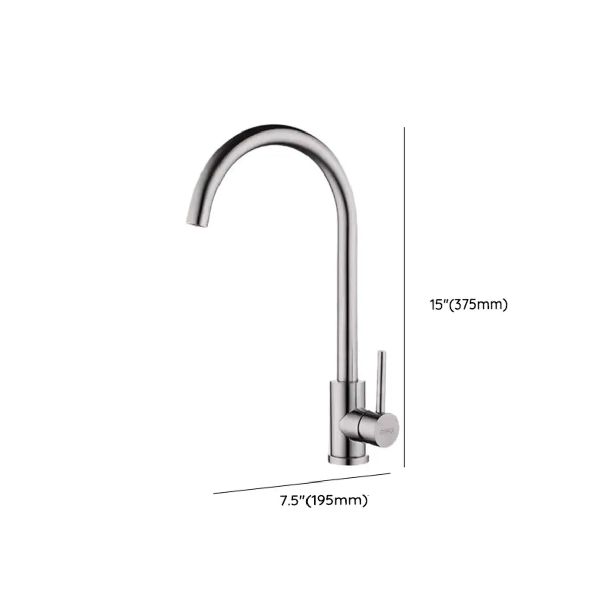 Stainless Steel Swivel Spout Supply Line Kitchen Faucet Image - 9