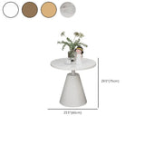 Standard Pedestal Round Sintered Stone Chairside Table Image - 21